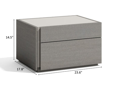 Faro 14.5" Tall 2 Drawer Nightstand