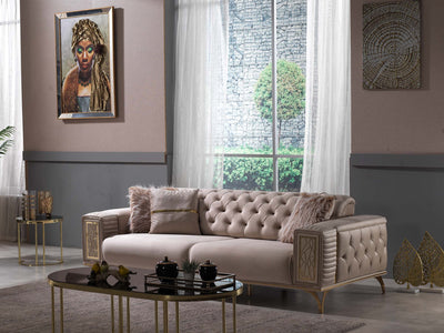 Gucci 90.6" Wide Tufted Extendable Sofa