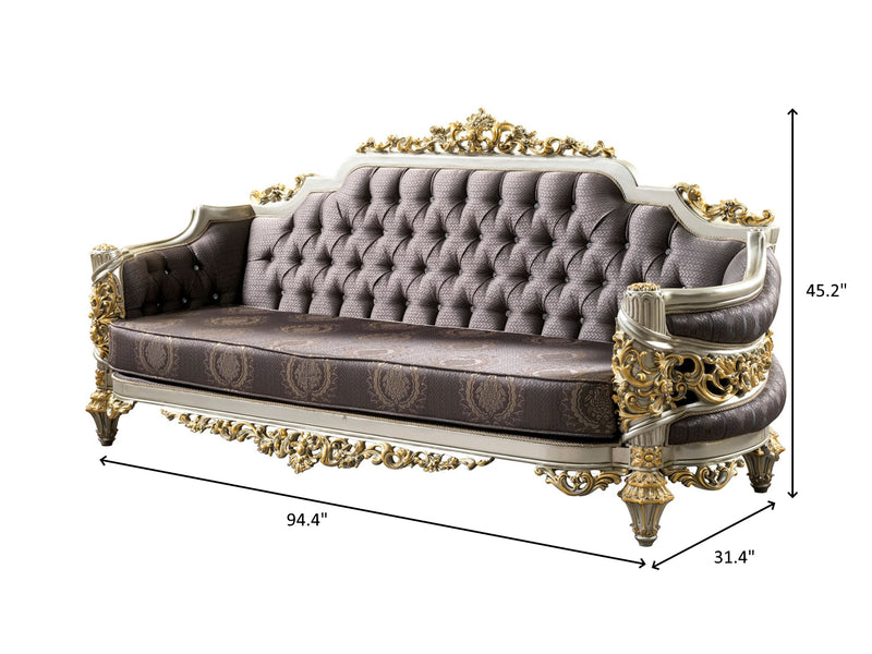 Inci 94.4" Wide Traditional Sofa