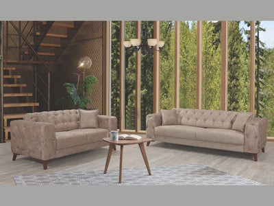 Joza 65" Wide Tufted Extendable Loveseat