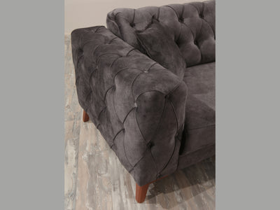 Joza 87" Wide Tufted Extendable Sofa