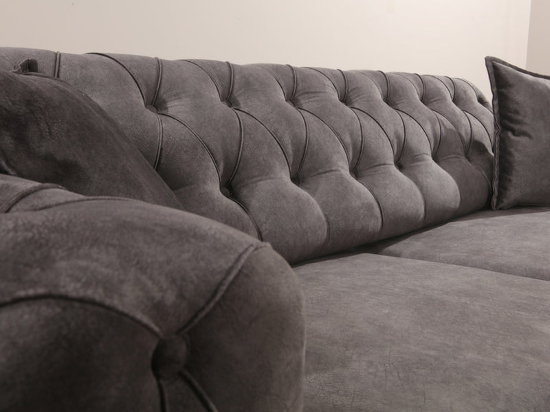 Joza 87" Wide Tufted Extendable Sofa