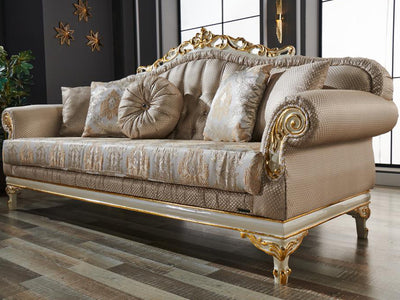 Kardelen 88" Wide Tufted Traditional Sofa