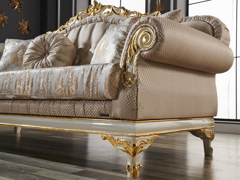 Kardelen 88.5" Wide Tufted Traditional Sofa