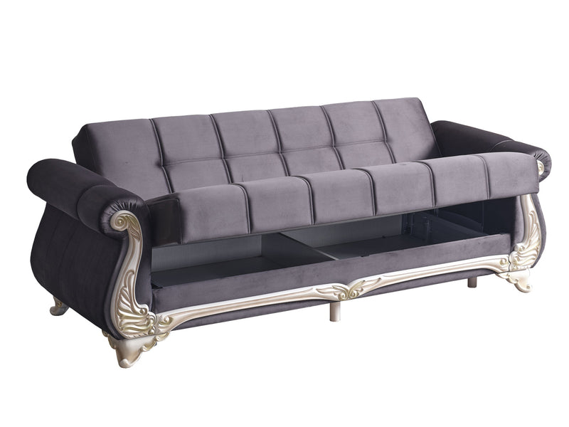 Karizma 88" Wide Rolled Arm Convertible Sofa