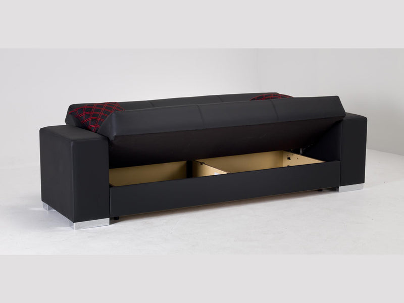 Kobe 96.9" Wide Square Arm Convertible Sofa