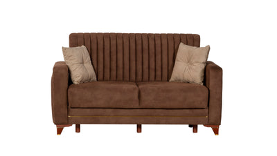 Line 62" Wide Square Arm Convertible Loveseat