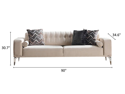 Loretto 90" Wide Square Arm Extendable Sofa