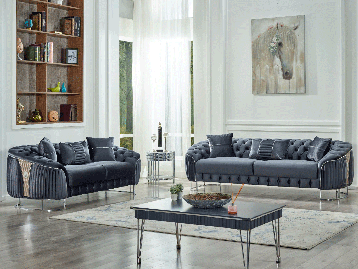 Lucas 80" Wide Tufted Loveseat – Istanbul Furniture - Home of Unique ...