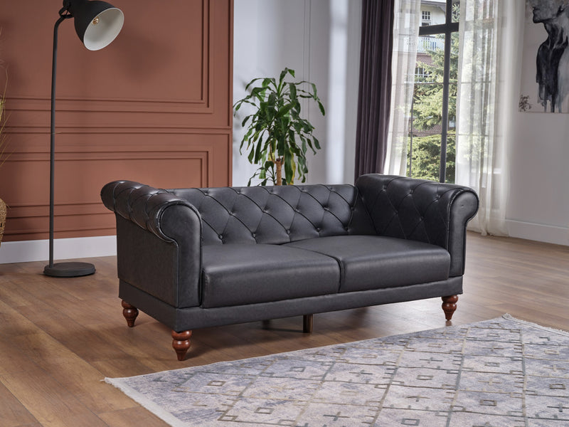 Muse 74.8" Wide Tufted Convertible Loveseat