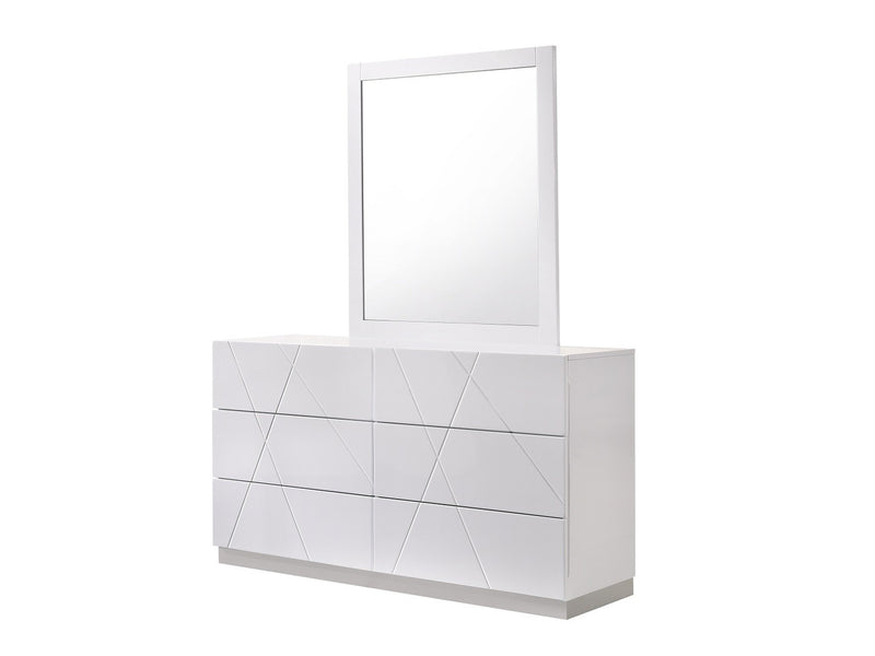 Naples 55" Wide 6 Drawer Dresser With Mirror