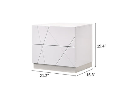 Naples 19.4" Tall 2 Drawer Nightstand