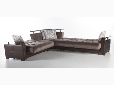 Natural 116.1" Wide Convertible Sectional
