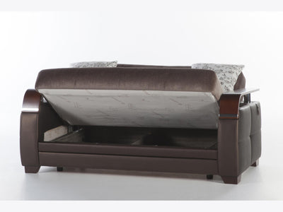 Natural 69" Wide Convertible Loveseat