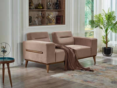 Odesa 69" Wide Square Arm Extendable Loveseat