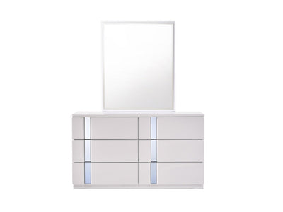 Palermo 54.8" Wide 6 Drawer Dresser With Mirror