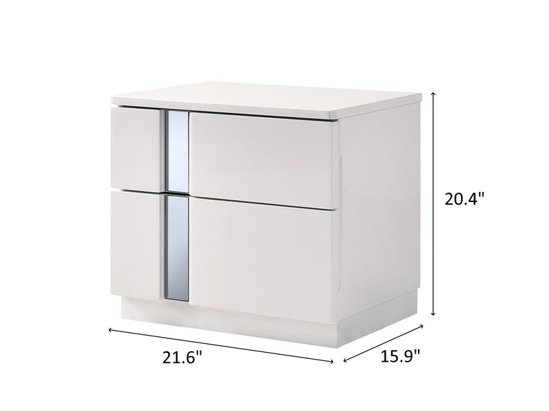 Palermo 20.4" Tall 2 Drawer Nightstand
