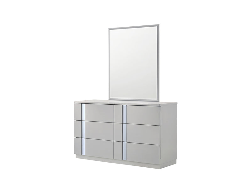 Palermo 54.8" Wide 6 Drawer Dresser With Mirror