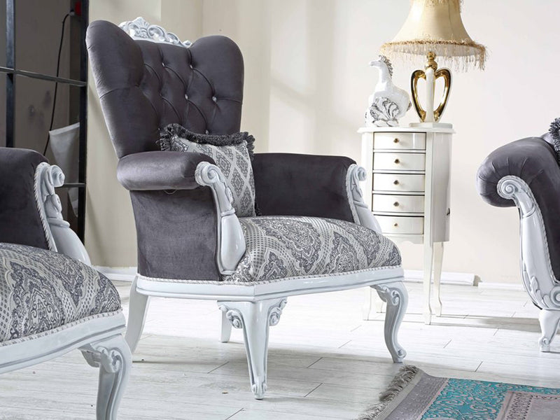 Prenses 35" Wide Tufted Armchair