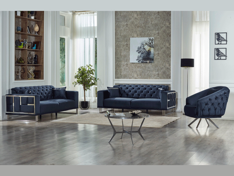 Puzzle Tufted Living Room Set