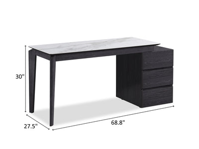 Slate 68.8" Wide 3 Drawer Desk