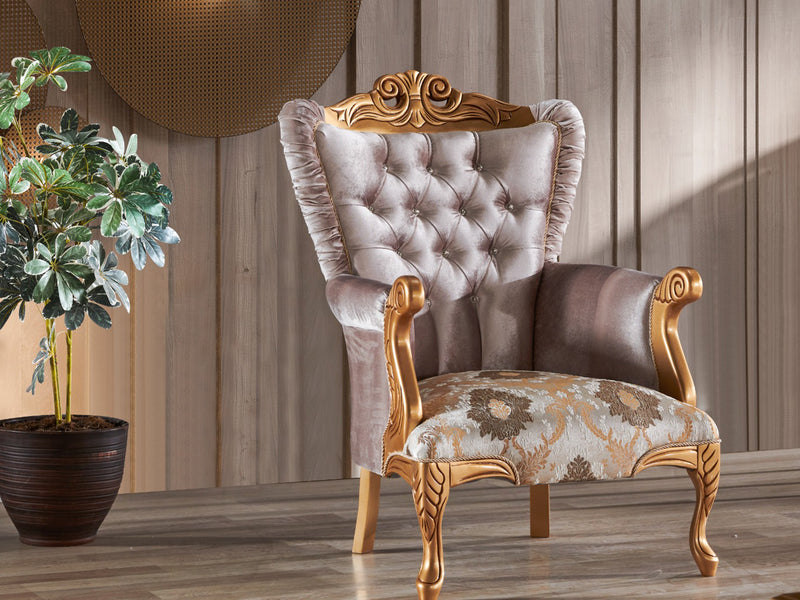 Sultan 31.5" Wide Tufted Traditional Armchair