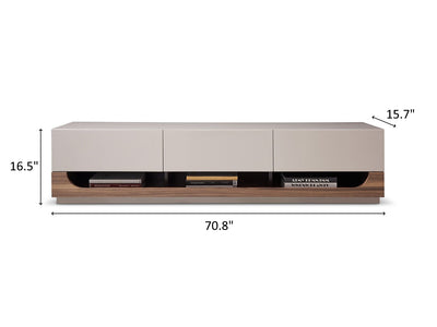 TV103 Modern 70.8" Wide 3 Drawer TV Stand
