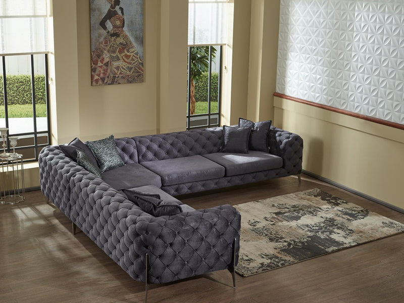 Togo 128" Wide Tufted Sectional