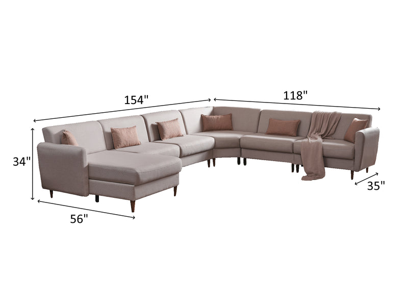Transformer 154" / 118" Wide Convertible Sectional