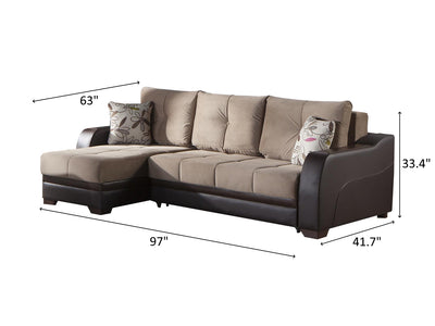 Ultra 97" Wide Convertible Sectional